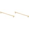 GTV - Maniglia per mobili Imperial | Maniglia per mobili | Lunghezza 35,4 cm | Distanza tra i fori 32 cm | ZnAl |Oro spazzolato (Confezione da 2)