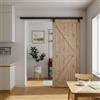 TSMST Kit hardware per porta scorrevole da 244 cm, stile nascosto, binario scorrevole per porta singola