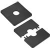 M METERXITY 2-Pack Flangia Divisibile Da Parete, Per Tubo Con Diametro Esterno 0.8 Pollici/20mm Piastra ABS Copritubo Quadrata Autoadesiva Coperture Idrauliche [Nero]
