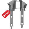 BAUHELD Imbuto universale per tapparelle [2 paia] - flessibile su ogni guida - guida ottimale per tapparelle e funzionamento uniforme su maxi profili, larghezza di ingresso 17 mm - grigio