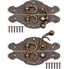 FUXXER 2 chiusure antiche, ganci a blocco, design in ferro bronzo, 90 x 50 mm, set da 2 pezzi