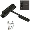 TopHomer Vogueing Tool Chiudiporta automatico a molla, regolabile, resistente, chiudiporta idraulico per superficie, per porta tagliafuoco, nero