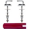 Schläfer 453800 | Set Fissaggio Copriwater Universale, Coppia Cerniere di Ricambio Regolabili a S in Acciaio Cromato + Chiave per Montaggio e Smontaggio Sedili Wc con Vite a Farfalla o Dado CH 14mm
