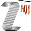 yolzhxe 30 Pezzi Gancio a S per Carne, 180×3mm Gancio a S in Acciaio Inox, Riutilizzabile Ganci per Macellaio, Piccolo Ganci a S Adatto per Appendere Carne, Salsicce e Decorazioni da Giardino