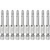 QUARKZMAN 10pz T20 Bit Torx di Sicurezza 1/4 Gambo Esagonale 2 Lungo Acciaio S2 Magnetica Antimanomissione Star Bits Cacciavite Testa Torx con Foro per Rimuovere Viti Fissaggio