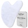 YingErTool Gua Sha, pietra di quarzo bianco naturale al 100%, strumento per scolpire la mascella e ridurre il gonfiore, strumento per massaggi Gua Sha, adatto per la routine quotidiana di cura della pelle