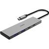 Hama Hub Hama 00200147 USB 3.1 4 porte Grigio