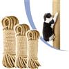 NONE 33/66/164ft Corda in sisal naturale Cat Scratcher Corda Albero Graffi Giocattolo fai da te Zampa Artiglio Protezione per mobili Tiragraffi