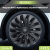 MOTENIO Set di 4 Copricerchi Stile Tempesta Destra e Sinistra per Tesla Model 3 Highland 2023-2026 - 18 Pollici - Accessori Ruota
