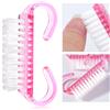 Misscheering 1/5/20 pezzi pennello per unghie acrilico colore rosa nail art manicure pedicure morbido rimuovere la polvere plastica pulizia spazzole per unghie set di strumenti per file