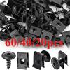 NONE 60/40/20PCS Auto Moto Vite di Metallo Autofilettante di Fissaggio Clip di Tipo U con Vite di Protezione Antiruggine Vite Fibbia Lamiera di Ferro