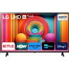 LG UHD 43'', Serie UR75, Smart TV 4K, 43UR75006LK, Processore α5 Gen6, HDR10 Pro, Filmmaker Mode, Game Optimizer, Wi-Fi, webOS 23, Alexa, Sports Portal, 3 HDMI, 2 USB [Classe di efficienza energetica