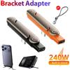 elough Adattatore per supporto di ricarica per telefono di tipo C da 1/2/3 pezzi, 240 W, ricarica rapida, convertitore OTG da tipo C maschio a USB-C femmina con supporto pieghevole