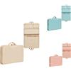 KONO Set di 6 organizer a compressione KONO con borsa porta scarpe e custodia salvaspazio per bagaglio a mano e trolley