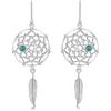 Tuscany Silver Orecchini a goccia con sogno da catturare in turchese placcati rodio in argento sterling per donna