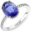 PANDORA Timeless, anello a forma di cerchio in argento Sterling con cristallo blu principessa e zirconia cubica trasparente, 56
