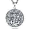 EUDORA Harmony Ball Collana in Argento Sterling 925 con Dea della Luna Tripla per Donne, Amuleto di Protezione con Ciondolo della Dea Wiccan Ecate, Regalo di Gioielli di Stregoneria Pagana, 22