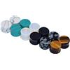 D&Min Jewelry, set di 12 pezzi di pietre naturali, tappi per piercing all'orecchio, estensori, Flesch Tunnel. Calibro: 2 g (5/8") , cod. NW-K000989