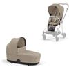 Priam Platinum Sale - Cybex Platinum Cot Mios Cozy Beige + Seat pack Cozy Beige