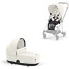 Priam Platinum Sale - Cybex Platinum Cot Mios Off White + Seat pack Off White