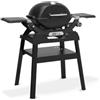 Weber Q 1200N Barbecue a Gas con Ripiani Laterali e Supporto Compatto/Ideale per terrazze e balconi, bruciatore ad Alte Prestazioni, accensione Elettronica, Nero Notte