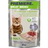 Premiere Meat Menu Cat Busta Multipack 12x85G MANZO E CONIGLIO