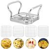 Nikou Taglia Mela, 5 in 1 Acciaio Inox Taglia Patate Leva Torsolo Spicchi Patatine Fritte Frutta e Crinkle Cutter Affettatrice, Taglierina per Verdure, Utensili da Cucina per Fai-Da-Te