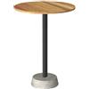 Unopiù Tavolo rotondo alto fisso PERTRE in diverse finiture da Ø80 cm - IN PROMOZIONE FINO AL 13/07