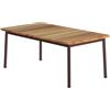 Unopiù Tavolo allungabile VERSILIA con struttura in alluminio e piano in teak da 180(240)x100 cm