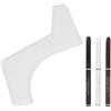 Fyearfly Kit Matita per Riempimento Barba da Uomo, 4 Pezzi Kit Matita per Styling Barba da Uomo Modello Guida Penna per Riempimento Barba Impermeabile a Lunga Durata