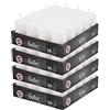 Hofer Candele Bianche a Colonna - 4 x 7 cm - Set di 80 Candele Decorative Cilindriche - Cera Colore Bianco - Lunga Durata di 11 Ore - Antigoccia - Non Profumate - Qualità RAL