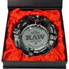 Zactly Posacenere in vetro esclusivo RAW a forma di ottagono, posacenere da ufficio moderno con fondo morbido, consegnato in un'elegante confezione regalo (grigio cenere)