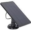 Eujgoov Pannello Solare 10W, Caricabatteria Solare Esterna Caricatore Pannello Solare USB per Telecamera di Sicurezza (Nero)