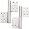 LYCXAMES Cerniere in acciaio inox, 2 cerniere per porta, cerniere per porte in legno, per porte interne ed esterne, armadi, camera da letto, finestre, 132 x 58 x 18 mm