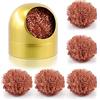 Swpeet 6pcs Gold Soldering Tip Cleaner Set, Saldatura Filo di Pulizia Punta e Titolare Spugna Ottone Bobina, 1 Pz Ball Shell Holder con 5 pz Filo di Ottone Detergente per la Pulizia