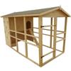 Habrita Casetta pollaio per galline in legno po 1632 175x348x204 cm