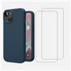 EVETANE Cover iPhone 14 e 2 schermi di protezione - TPU - Blu - refurbished