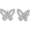 Arrebol Orecchini Farfalla Donna Argento Sterling 925 Zirconia con Scatola di Gioielli Regalo