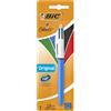 Bic 4 Colours Original Penna a Scatto Punta Media 1,0 mm 4 Colori di Inchiostro in Una Penna Blister 1