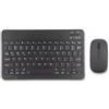 Zunate Combinazione Mouse e Tastiera Bluetooth, Set Wireless Sottile Compatto Ultra Silenzioso, Ergonomico 1600 DPI, Ricaricabile per Tablet Computer Casa Ufficio (Nero)