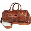 Fatto a mano Borsa 20" capra viaggio palestra vintage borsone marrone nuova
