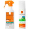 La Roche-Posay Anthelios Spray Famiglia SPF50+ 300 ml + Anthelios Dopolatte Bebè 50 ml | Protezione Solare Corpo e Cura Dopo Sole per Pelle Sensibile, Resistente ad Acqua