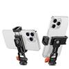 K&F CONCEPT Supporto per Cellulare Metallico, Clip per Smartphone e Treppiede con Cold Shoe, Regolazione Verticale/Orizzontale, Compatibile con iPhone 17/16/15/14/13/12 e Samsung, Xiaomi, Huawei, ecc