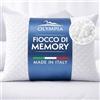 Olympia Nuvola Guanciale Fiocco di Memory Kasanova Foam Vergine Premium, Cuscino Ergonomico e Traspirante per Cervicale, Cuscino per Dormire in tutte le Posizioni Rigido Soffice (SINGOLO, Rigido)