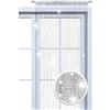 wometo OekoTex - Tenda a filo con glitter, 90 x 245 cm, colore: bianco/argento lucido, trasparente Natale
