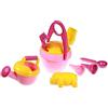 LENA - 'Sabbia Felice' Sabbiascatola Gioco 10-Pezzo Set per 2+ Anni Bambini, Giallo/Viola
