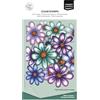 Vaessen Creative Timbro in Silicone Background Flowers - 1 Timbro a Secco per Lavoro Preciso - per DIY, Biglietti Fatti a Mano, Buste e Scrapbooking - Compatibile con Stamping Tool e Blocchi Acrilici