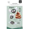 Vaessen Creative Timbri in Silicone Fly - 17 Timbri a Secco per Lavoro Preciso - per DIY, Biglietti Fatti a Mano, Buste e Scrapbooking - con Stamping Tool e Blocchi Acrilici