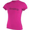 O'Neill Wetsuits Wms Basic Skins Short Sleeve Sun Shirt, Camicia Donna, Acqua Chiara, M
