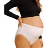 MYSANITY® Slip Premaman Vita Alta in Tulle Ricamato Bianco 1 St
